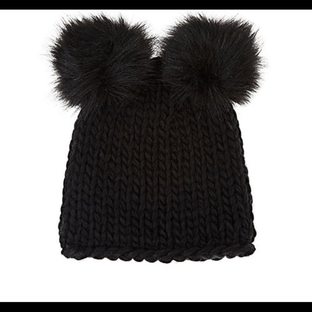 Wool double Pom Pom hat